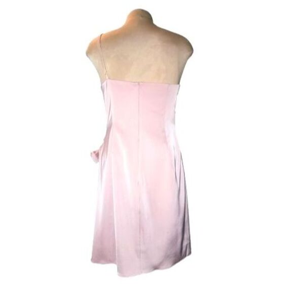 Lulus NWOT Meant to Be Together Dusty Pink Satin One-Shoulder Mini Dress Size L - Picture 3 of 12